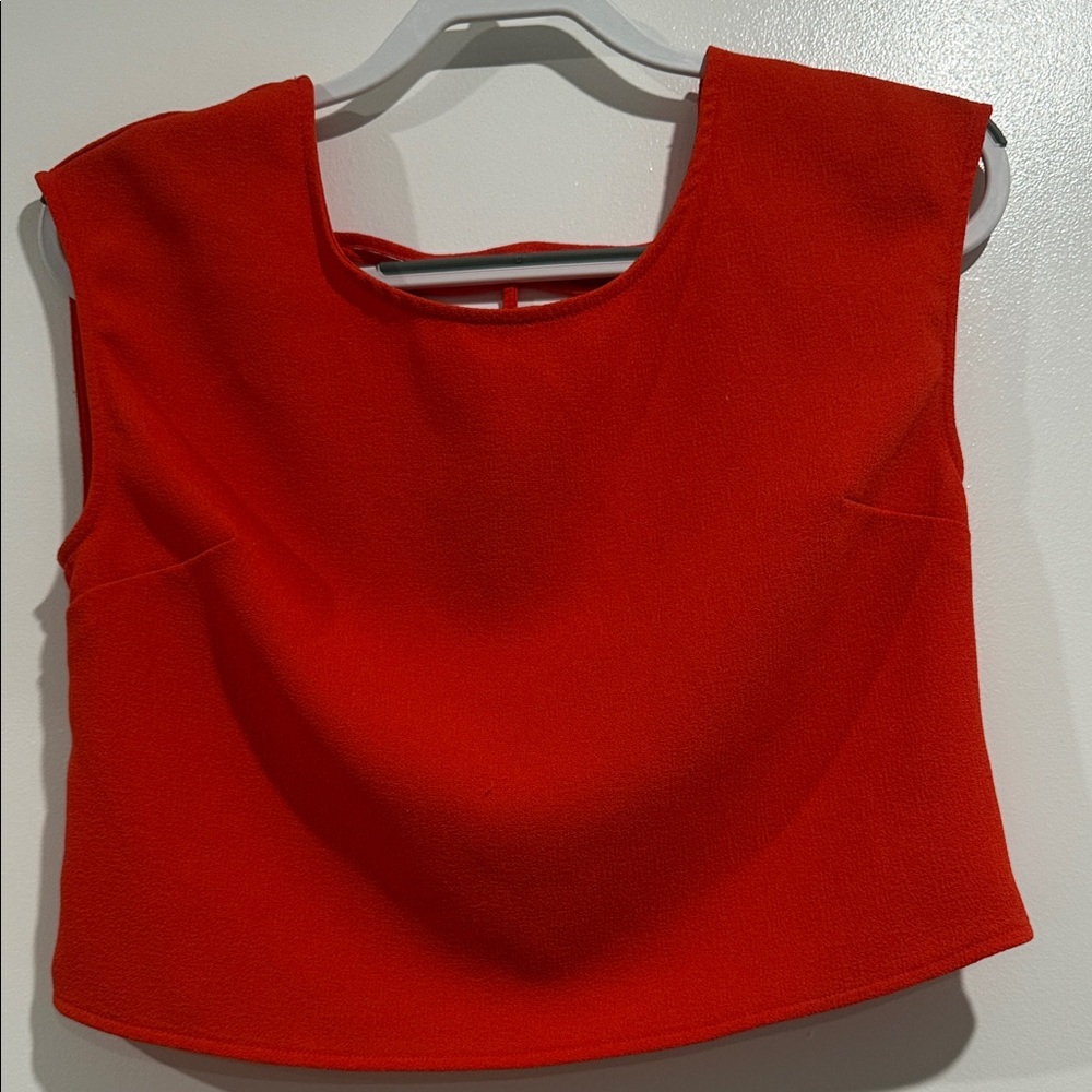 Express Vibrant Red Sleeveless Top